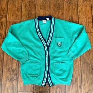 GAP Navy and Teal Knit Cardigan